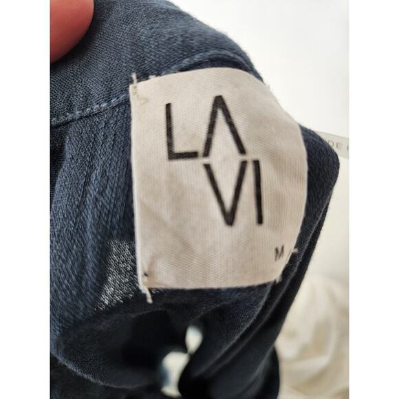 La Vi Skirt Womens Size M Ombre Midi Long Sides A Line Stretch Loose Relaxed - Picture 4 of 7